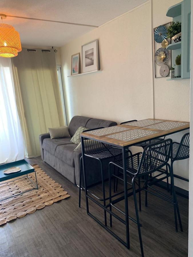 Studio cabine fermée - Vue et accès direct mer Le Barcarès Exterior foto