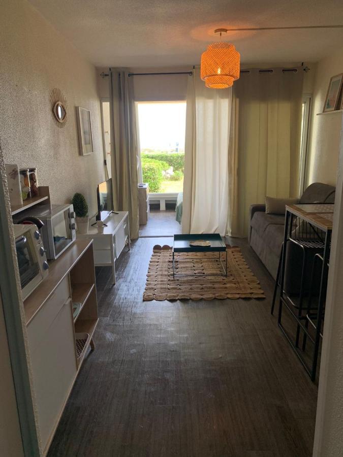 Studio cabine fermée - Vue et accès direct mer Le Barcarès Exterior foto